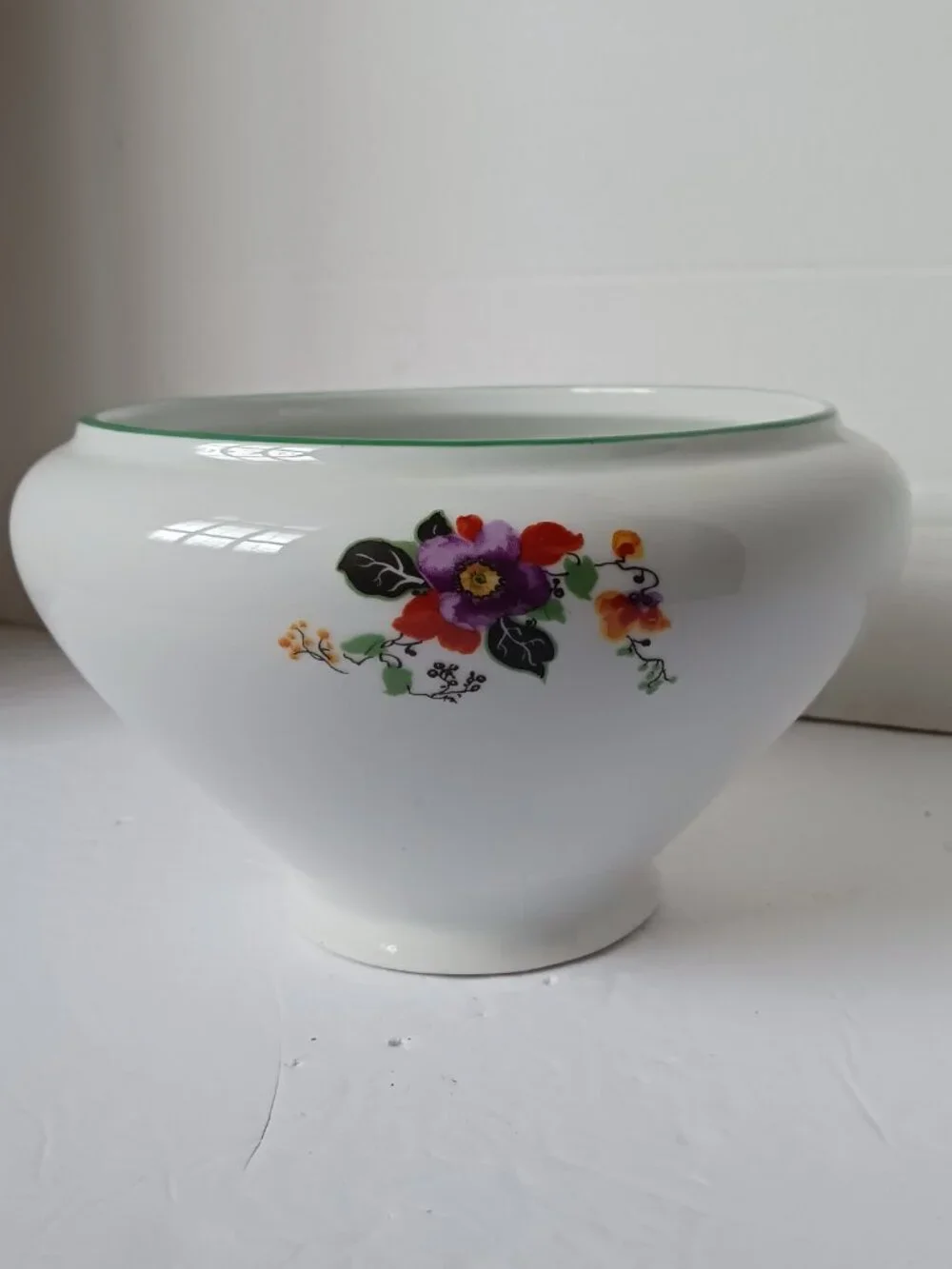 Vintage Royal Rochester Art Deco Porcelain Bowl Hand Decorated German Chinaware